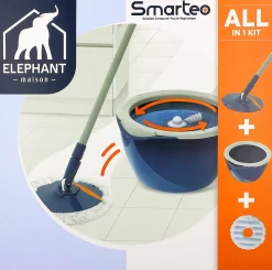 Kit de lavage Smarteo Elephant 1 balai + 1 housse + 1 seau
