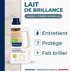 Lait brillant 2 en 1 marbre et pierres naturelles Starwax 1L