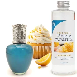 Lampe catalytique Aqua Marina + Parfum Lemon Cake 500 ml - Élimine les mauvaises odeurs, parfume et améliore la qualité de l'air