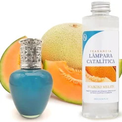 Lampe catalytique Aqua Marina + Parfum Waikiki Melon 200 ml - Élimine mauvaises odeurs, parfume et améliore la qualité de l'air