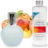 Lampe catalytique Bleu Gris Mat + Arôme Peach Velvet 200 ml - Élimine mauvaises odeurs, parfume et améliore la qualité de l'air
