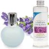 Lampe catalytique Bleu Gris Mat + Parfum Lavender Expression 200ml. Élimine mauvaises odeurs, parfume et améliore qualité de air