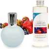 Lampe catalytique Bleu Gris Mat + Arôme Summer Fruits 200 ml - Élimine mauvaises odeurs, parfume et améliore la qualité de l'air
