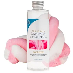 Lampe catalytique Bleu-Gris Mat + Parfum Lollipop 500 ml - Élimine les mauvaises odeurs, parfume et améliore la qualité de l'air