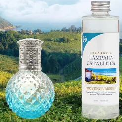 Lampe catalytique Blue Diamonds + Parfum Provence Breeze 200 ml - Élimine mauvaises odeurs, parfume et améliore qualité de l'air