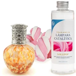 Lampe catalytique Drops Orange + Parfum Lollipop 500 ml - Élimine les mauvaises odeurs, parfume et améliore la qualité de l'air