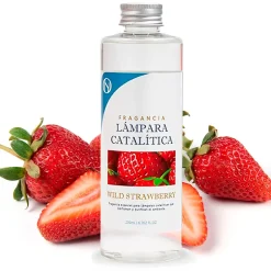Lampe catalytique Drops Orange + Parfum Wild Strawberry 200 ml - Élimine mauvaises odeurs, parfume et améliore la qualité de l'air