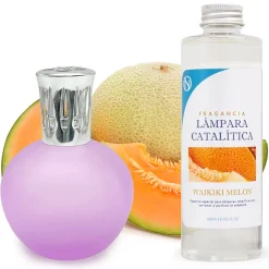 Lampe catalytique Fuchsia Mat + Arôme Waikiki Melon 500 ml - Élimine les mauvaises odeurs, parfume et améliore la qualité de l'air
