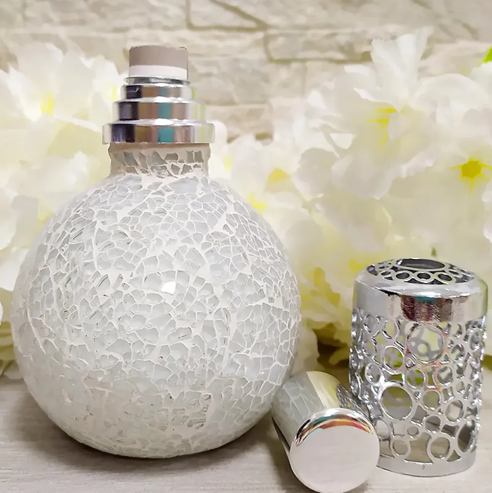 Lampe catalytique Mosaïque Blanc + Arôme Winter Citrus 500 ml - Élimine mauvaises odeurs, parfume et améliore la qualité de l'air