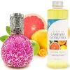 Lampe catalytique Mosaïque Fuchsia + Parfum Winter Citrus 500 ml - Élimine mauvaises odeurs, parfume et améliore qualité de l'air