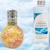 Lampe catalytique Mosaïque Bicolore + Parfum Cotton Clean 500 ml - Élimine mauvaises odeurs, parfume et améliore qualité de l'air