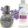 Lampe catalytique Mosaïque Noir + Parfum Lavender Expression 200ml. Élimine mauvaises odeurs, parfume et améliore qualité de l'air