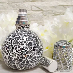 Lampe catalytique Mosaïque Noir + Parfum Cotton Clean 200 ml - Élimine mauvaises odeurs, parfume et améliore la qualité de l'air