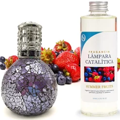 Lampe catalytique Mosaïque de minuit + Summer Fruits 200 ml - Élimine mauvaises odeurs, parfume et améliore qualité de l'air