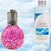 Lampe catalytique Mosaïque Fuchsia + Parfum Cotton Clean 500 ml - Élimine mauvaises odeurs, parfume et améliore qualité de l'air
