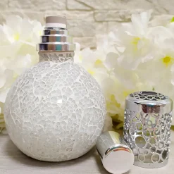 Lampe catalytique Mosaïque Blanc + Parfum Mediterranean Light 200ml. Élimine mauvaises odeurs, parfume et améliore qualité de air