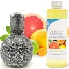 Lampe catalytique Mosaïque Noir + Parfum Winter Citrus 500 ml - Élimine mauvaises odeurs, parfume et améliore qualité de l'air