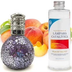 Lampe catalytique Mosaïque de minuit + Peach Velvet 500 ml - Élimine les mauvaises odeurs, parfume et améliore la qualité de l'air