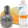 Lampe catalytique Mosaïque Noir + Parfum Waikiki Melon 500 ml - Élimine mauvaises odeurs, parfume et améliore qualité de l'air