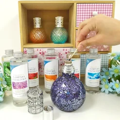 Lampe catalytique Mosaïque Doré + Arôme Waikiki Melon 500 ml - Élimine mauvaises odeurs, parfume et améliore la qualité de l'air