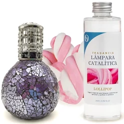 Lampe catalytique Mosaïque de minuit + Parfum Lollipop 500 ml - Élimine mauvaises odeurs, parfume et améliore qualité de l'air