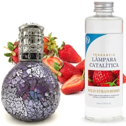 Lampe catalytique Mosaïque de minuit + Wild Strawberry 200 ml - Élimine mauvaises odeurs, parfume et améliore qualité de l'air