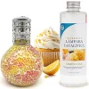 Lampe catalytique Mosaïque Bicolore + Parfum Lemon Cake 500 ml - Élimine mauvaises odeurs, parfume et améliore la qualité de l'air