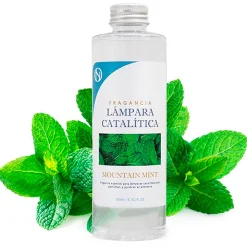 Lampe catalytique Orange Waves + Parfum Mountain Mint 500 ml - Élimine mauvaises odeurs, parfume et améliore la qualité de l'air