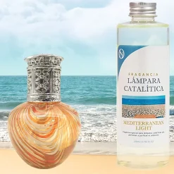 Lampe catalytique Orange Waves + Mediterranean Light 500 ml - Élimine mauvaises odeurs, parfume et améliore la qualité de l'air