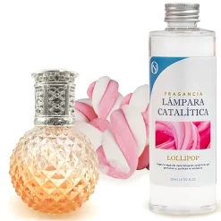 Lampe catalytique Orange Diamonds + Parfum Lollipop 200 ml - Élimine les mauvaises odeurs, parfume et améliore la qualité de l'air