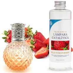 Lampe catalytique Orange Diamonds + Wild Strawberry 500 ml - Élimine mauvaises odeurs, parfume et améliore la qualité de l'air