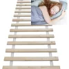 Lattes sans cadre 90x200cm 14 lattes en bois massif pour soutien ferme avec sangle enroulé