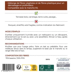 Lave-pont fibre végétale Starwax L.23 x l.11cm