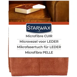 Lavette microfibre spéciale cuir marron Starwax L.210 x l.170 x ep.1 cm