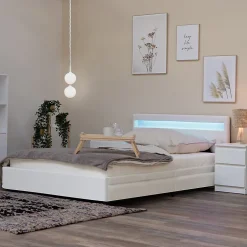 LED Lit NUBE Blanc 140 x 200 cm