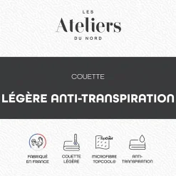 Les Ateliers du Nord - Couette Légère et Anti-transpiration 240x260cm
