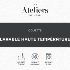 Les Ateliers du Nord - Couette Chaude Lavage Haute Température 200x200cm