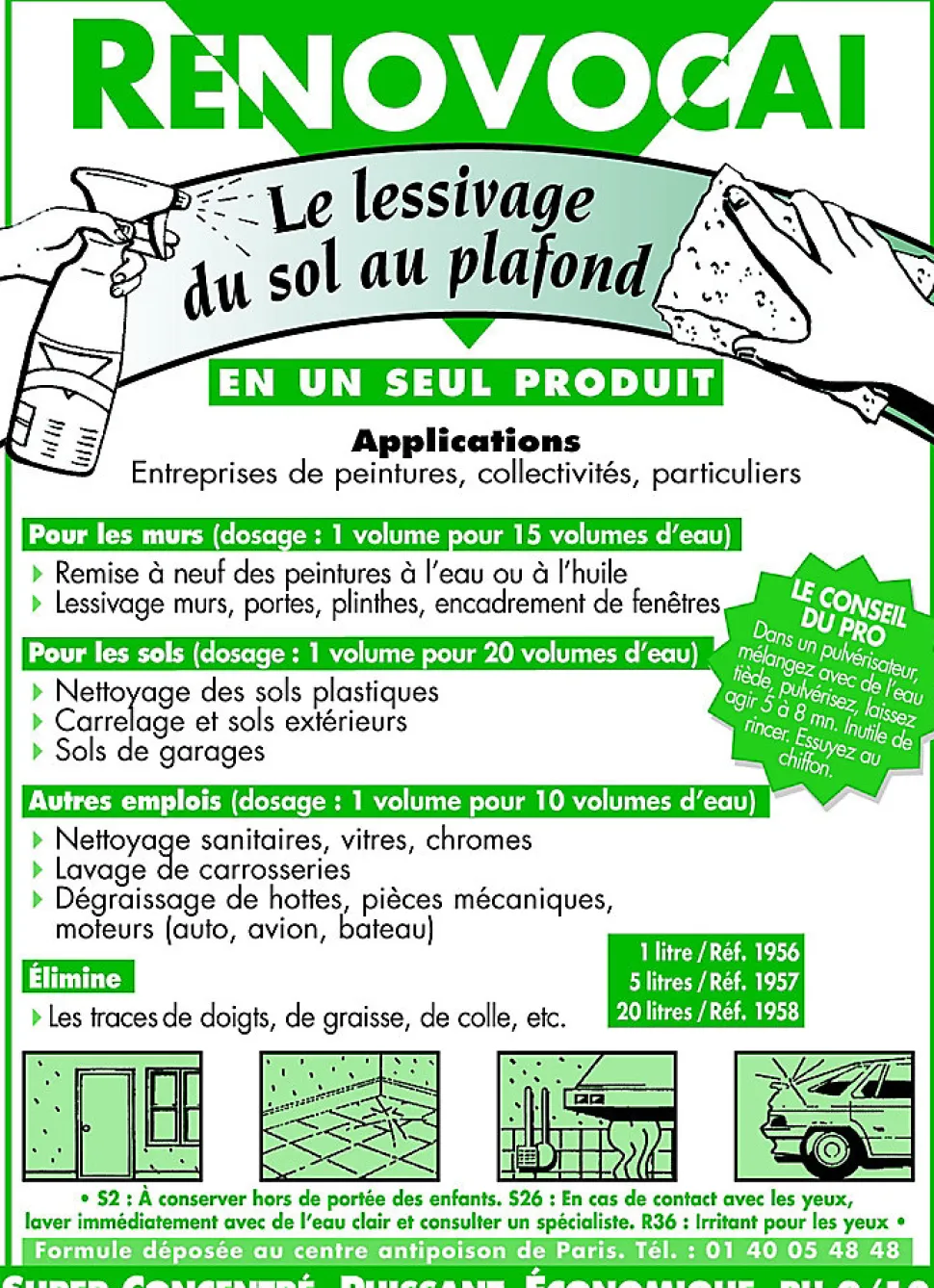 Lessive du sol au plafond Rénovocai 5L