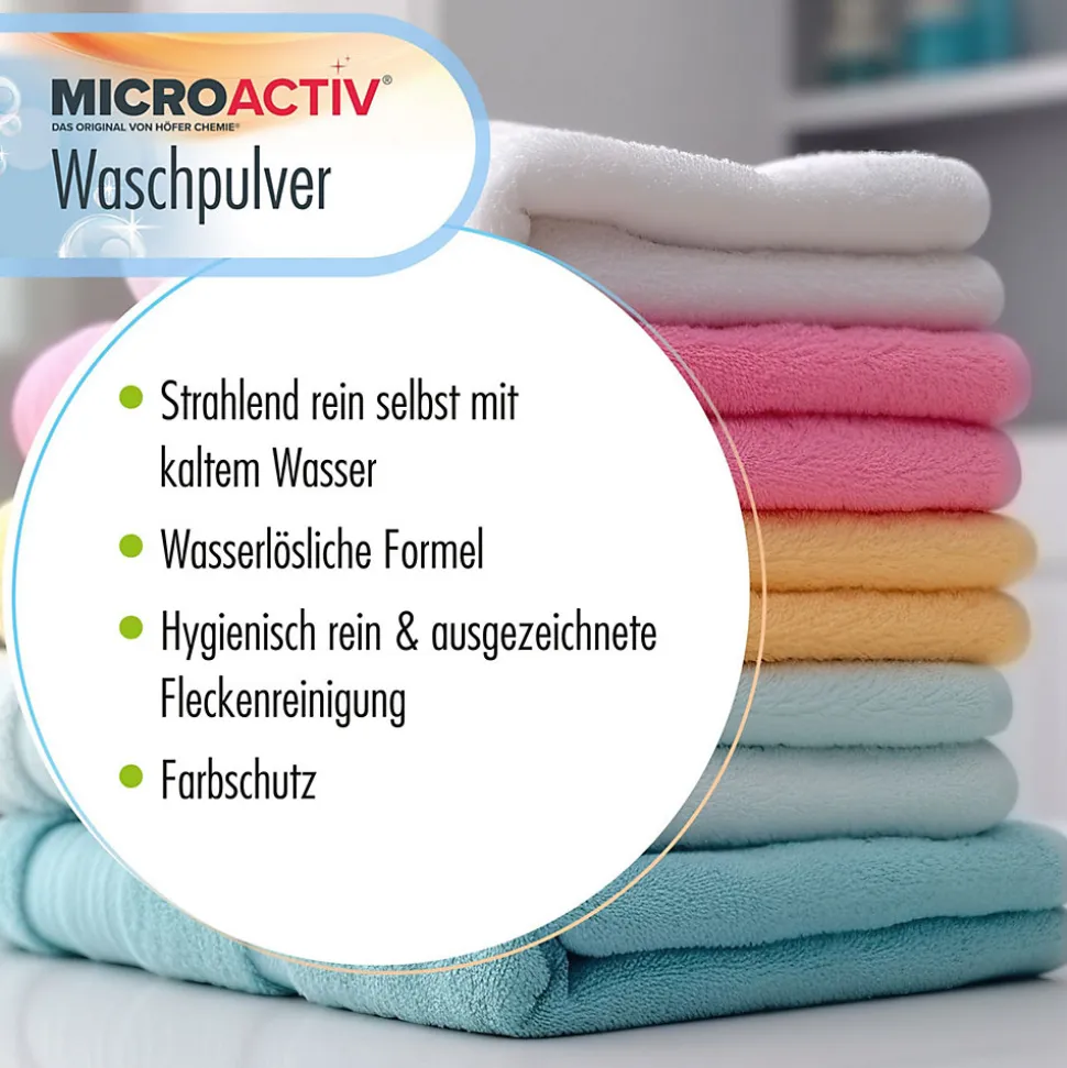 Lessive En Poudre Microactiv 30 L Puissante Pour Blanc Et Couleurs