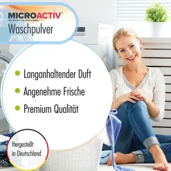 Lessive En Poudre Microactiv 10 L Puissante Pour Blanc Et Couleurs