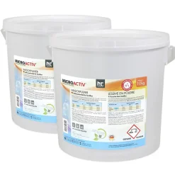 Lessive En Poudre Microactiv 20 L Puissante Pour Blanc Et Couleurs