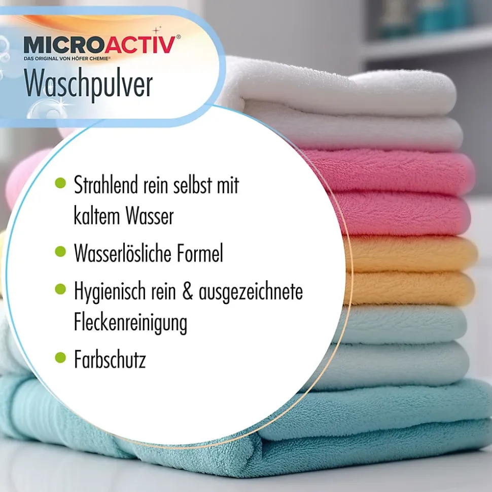 Lessive En Poudre Microactiv 20 L Puissante Pour Blanc Et Couleurs