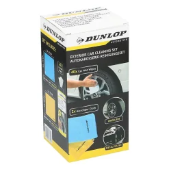 Lingettes Nettoyantes Voiture DUNLOP 35x35cm, Microfibre 250gsm, Intérieur & Extérieur, Nettoyage Sans Traces