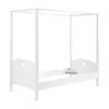 Lit à Baldaquin 90x200 Sommier Inclus Vipack Amori - Blanc
