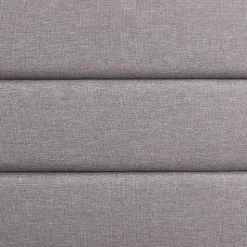 Lit 1 place FLORIDA, 90 x 190 cm, capitonné avec sommier, revêtement en tissu gris