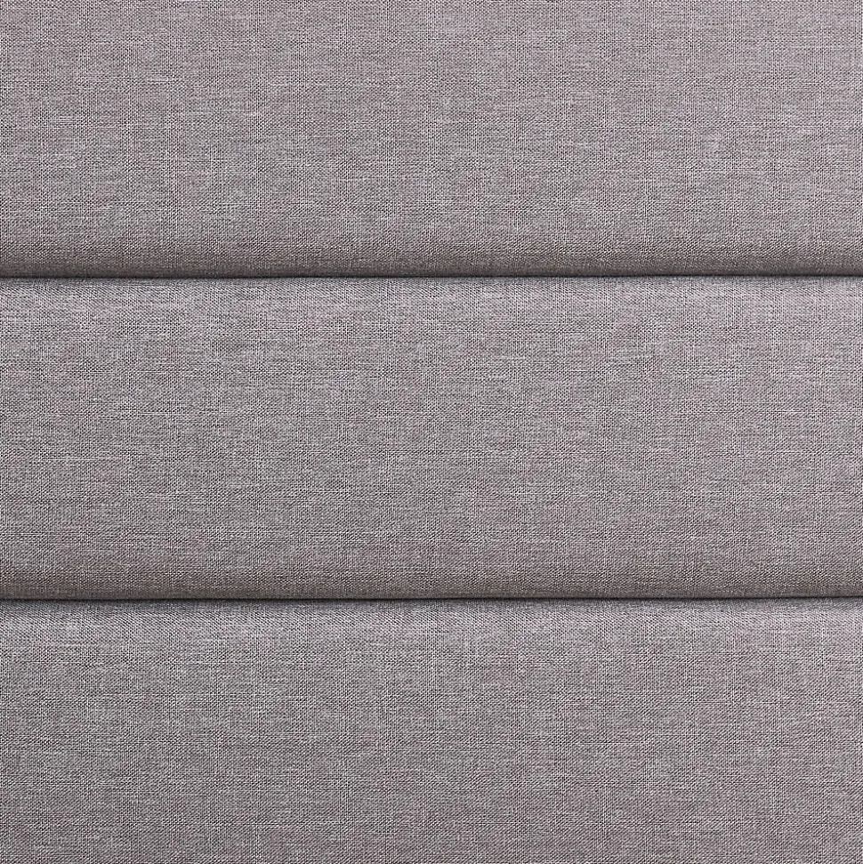 Lit 1 place FLORIDA, 90 x 190 cm, capitonné avec sommier, revêtement en tissu gris