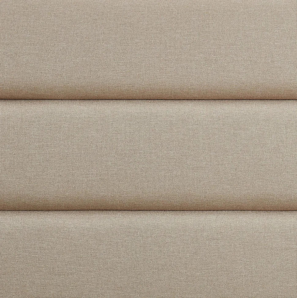 Lit 1 place FLORIDA, 90 x 190 cm, capitonné avec sommier, revêtement en tissu beige