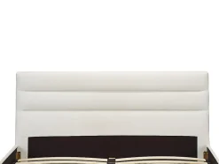 Lit 160 x 200 cm - Simili - Blanc - FAUSTIN