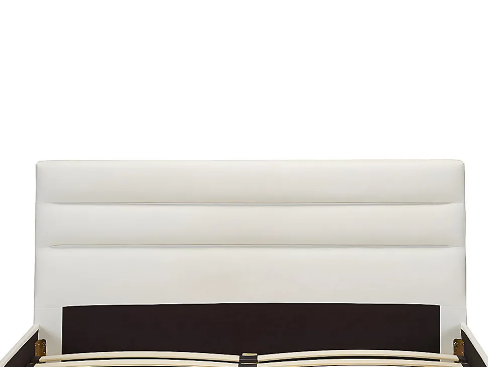 Lit 160 x 200 cm - Simili - Blanc - FAUSTIN