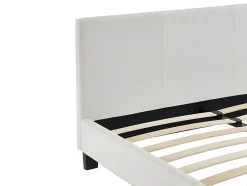 Lit 140 x 190 cm - Simili - Blanc - CORNELIUS II